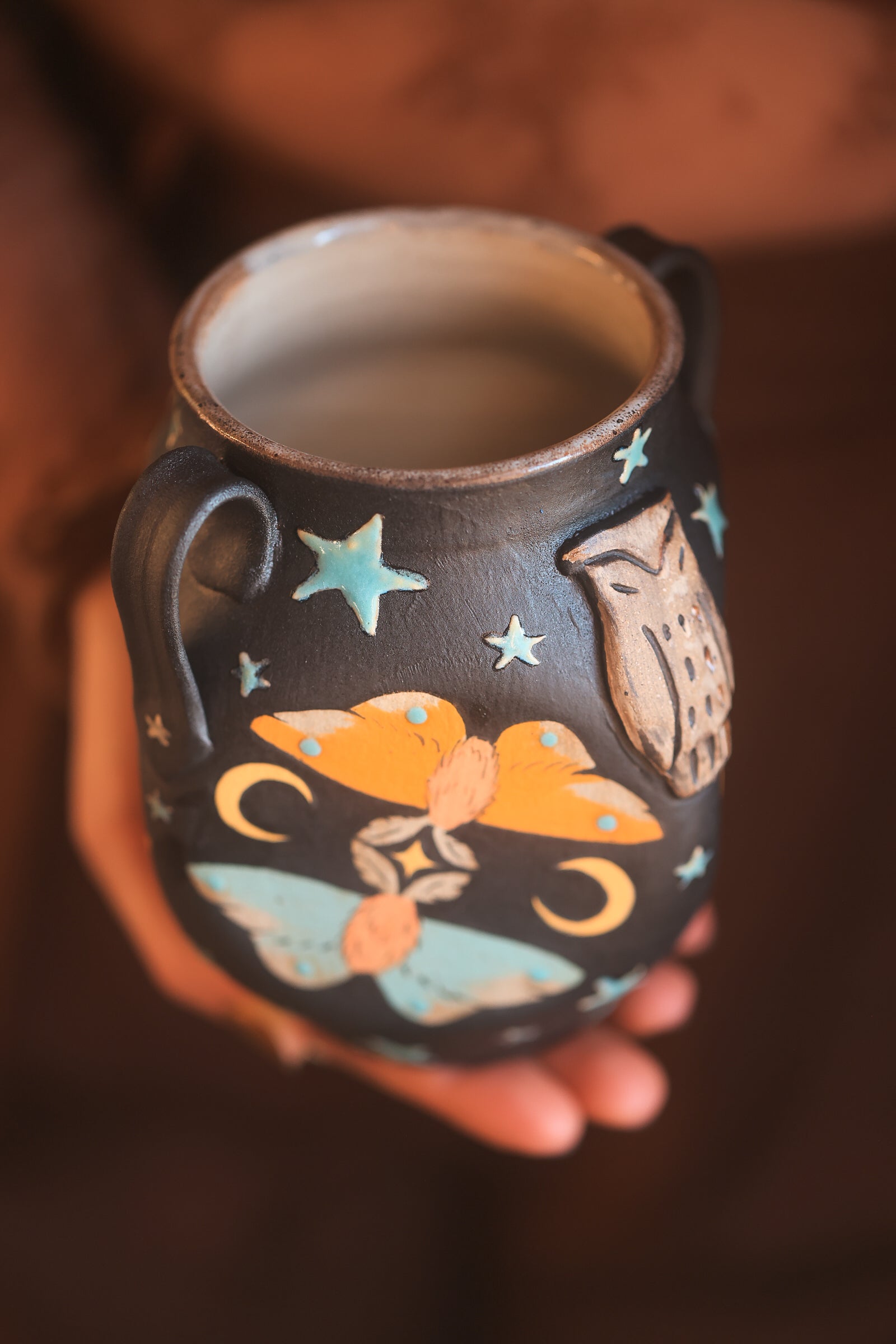 Forest Guardians Handled Vase in Midnight