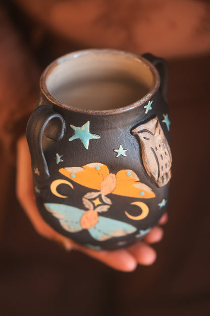 Forest Guardians Handled Vase in Midnight