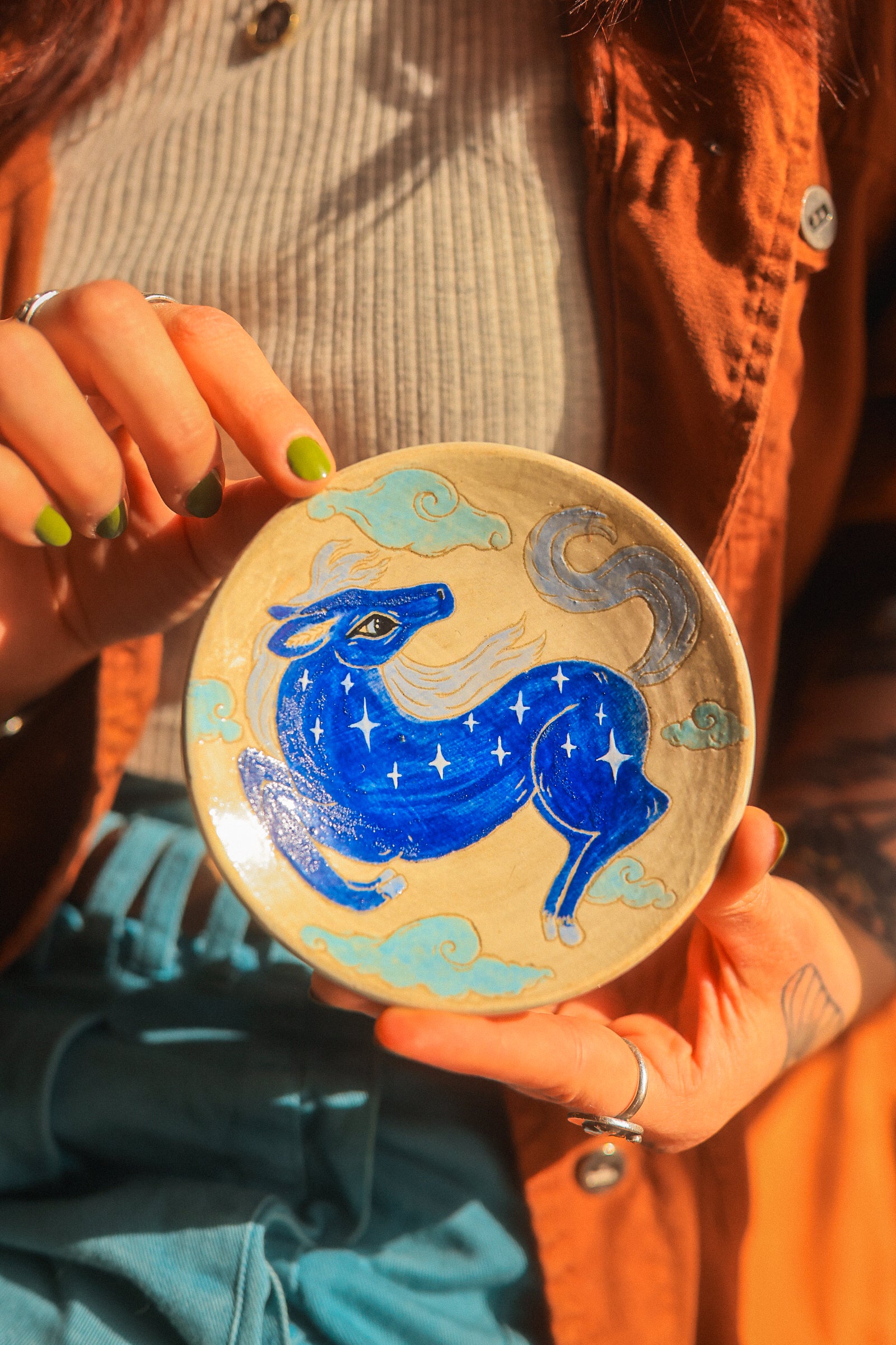 Little Starry Blue Pony Dish