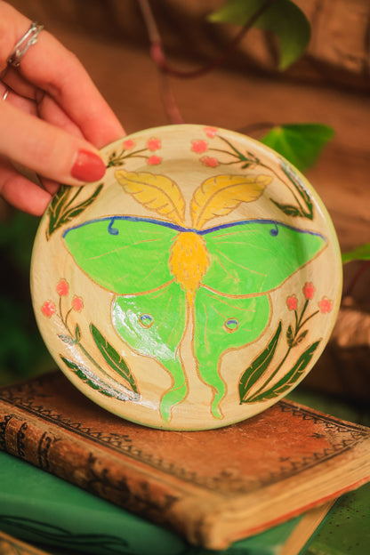 Painted Garden Luna Moth Dish