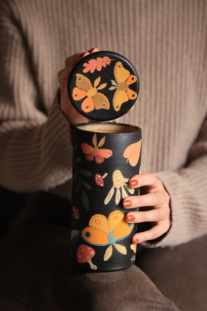 Autumnal Whispering Wood Canister Jar