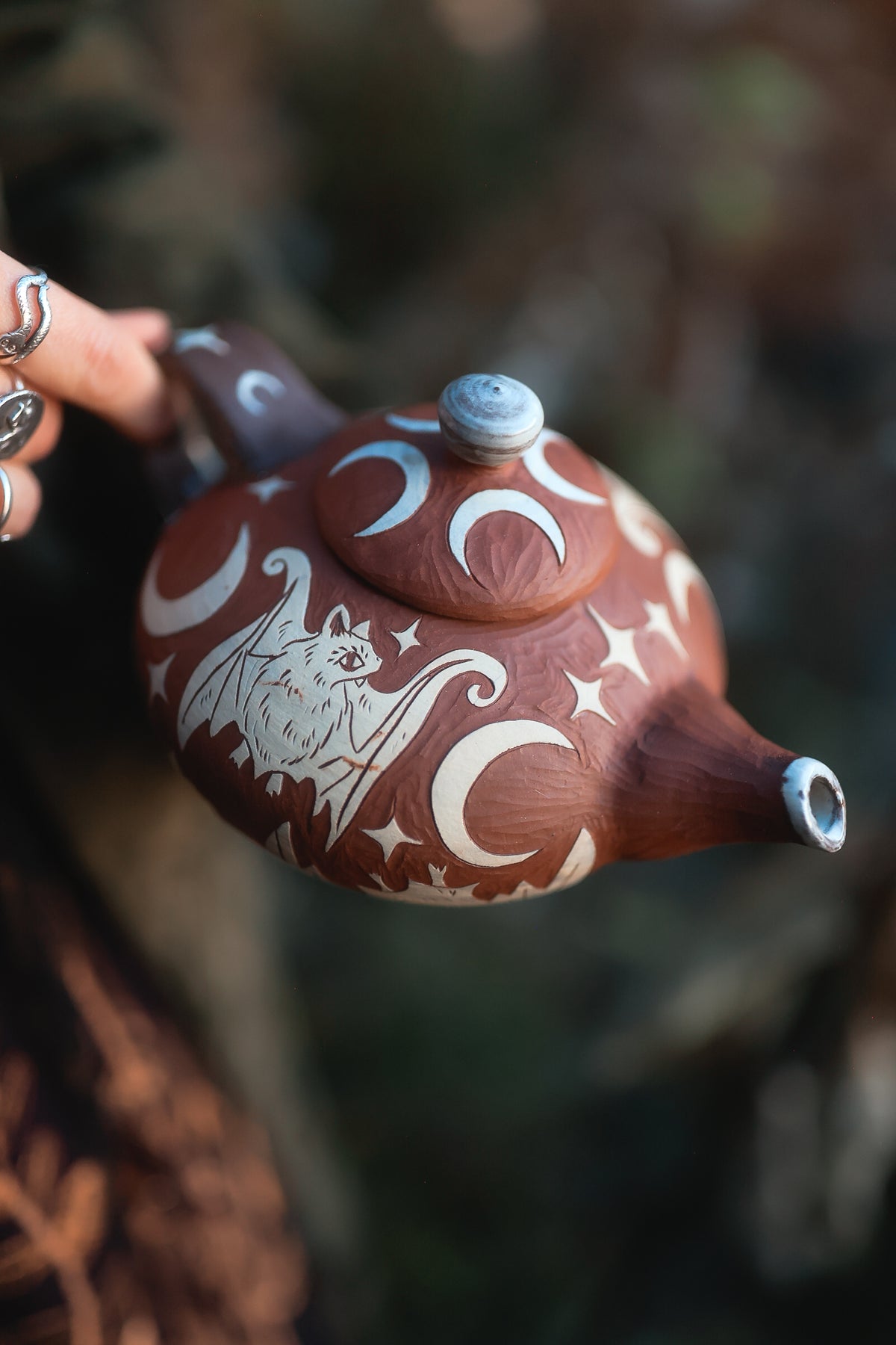 Bats of Morwain Teapot in Autumn’s Wood