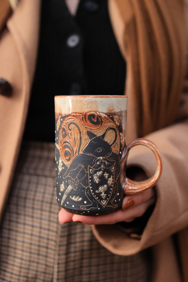 60 Moonlit Mouse Knight Mug 14 oz