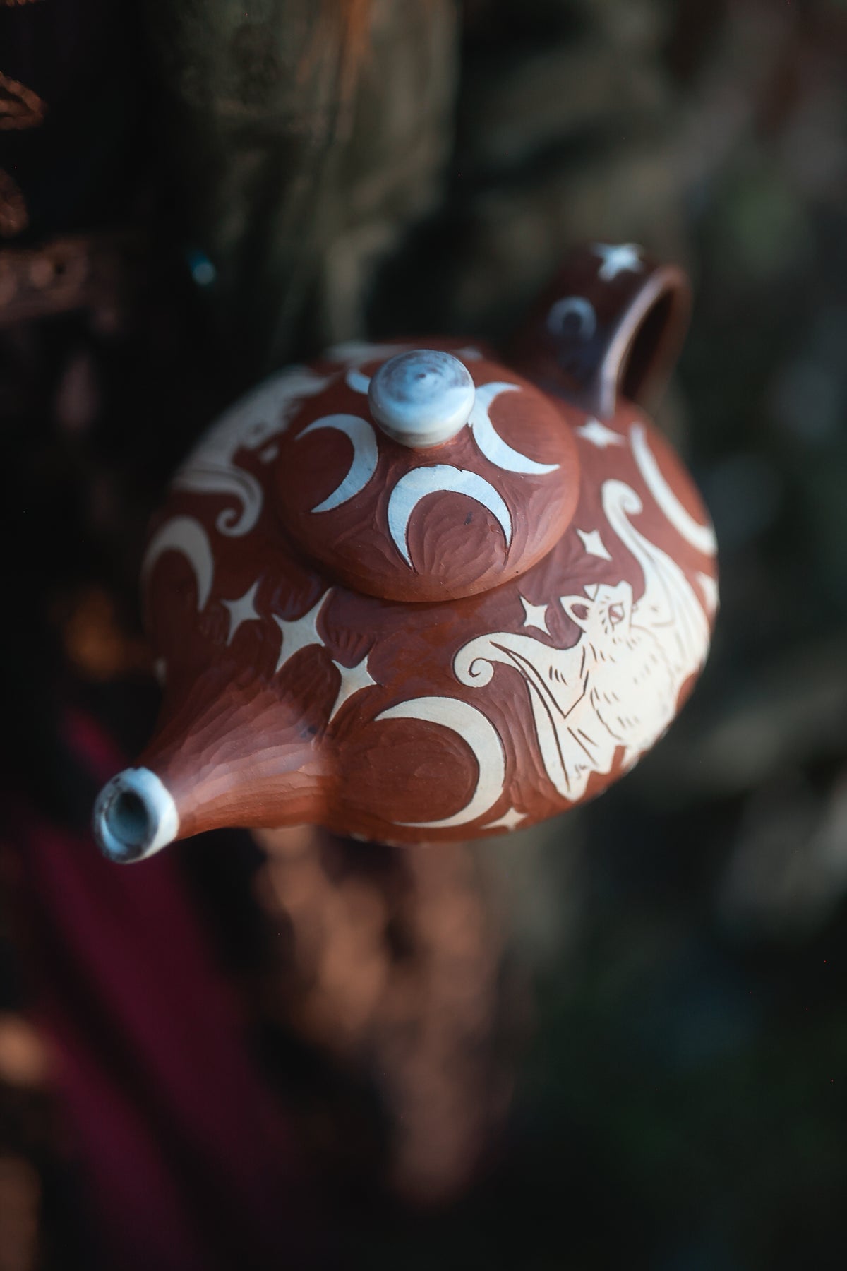 Bats of Morwain Teapot in Autumn’s Wood
