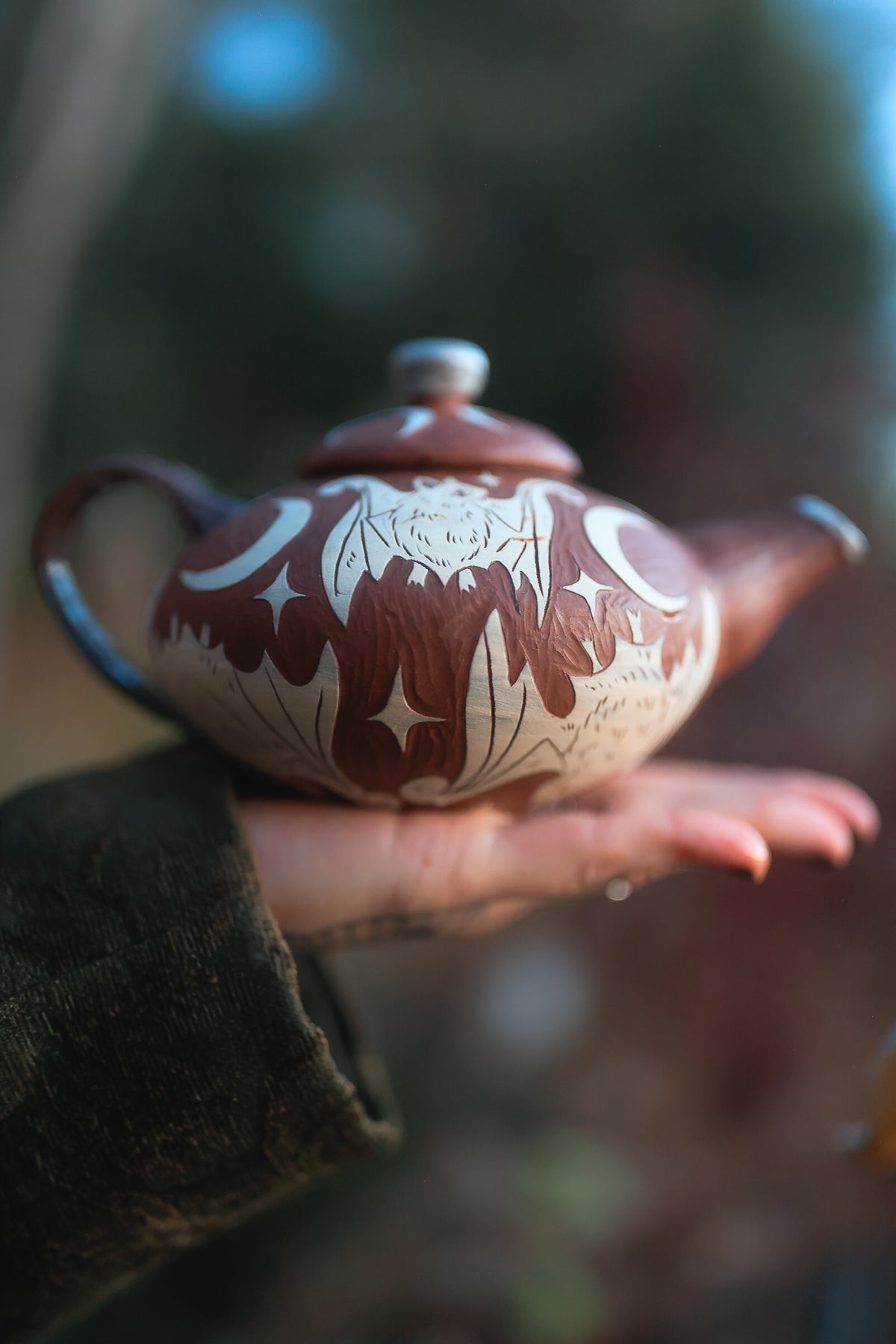 Bats of Morwain Teapot in Autumn’s Wood