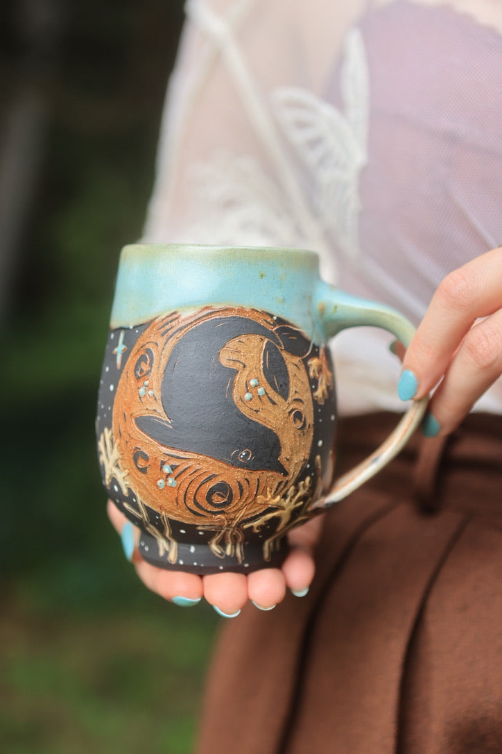 35 Moonlit River Dolphin Mug 16 oz