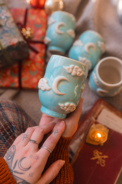 The Moonlit Cloud Tumbler in Sky Blue Porcelain 10-12 oz *LIMITED PREORDER*