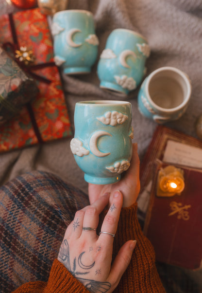 The Moonlit Cloud Tumbler in Sky Blue Porcelain 10-12 oz *LIMITED PREORDER*