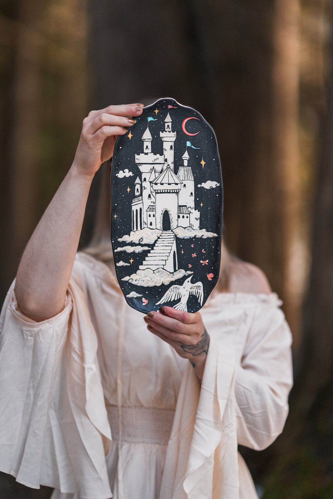 The Castle of Camelot Dish in Midnight Porcelain